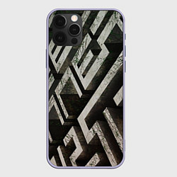 Чехол для iPhone 12 Pro Бегущий в лабиринте, цвет: 3D-светло-сиреневый