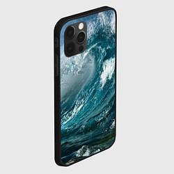 Чехол для iPhone 12 Pro Волна, цвет: 3D-черный — фото 2