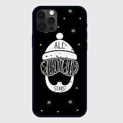 Чехол для iPhone 12 Pro Бородатый сноубордист, цвет: 3D-черный