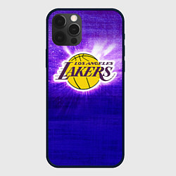 Чехол для iPhone 12 Pro Los Angeles Lakers, цвет: 3D-черный