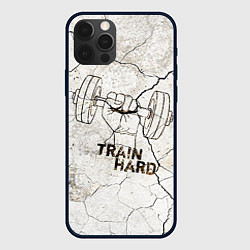 Чехол для iPhone 12 Pro Train hard, цвет: 3D-черный