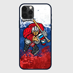 Чехол для iPhone 12 Pro Русский хоккеист, цвет: 3D-черный