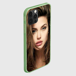 Чехол для iPhone 12 Pro Анжелина Джоли, цвет: 3D-салатовый — фото 2