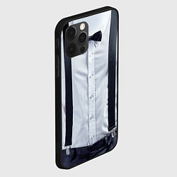 Чехол для iPhone 12 Pro Рубашка с подтяжками, цвет: 3D-черный — фото 2