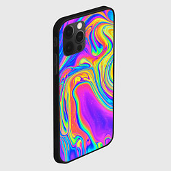 Чехол для iPhone 12 Pro Цветные разводы, цвет: 3D-черный — фото 2