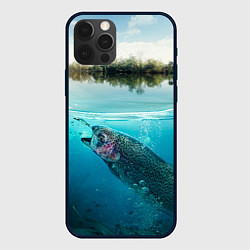 Чехол для iPhone 12 Pro Рыбалка на спиннинг, цвет: 3D-черный
