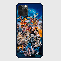 Чехол для iPhone 12 Pro Iron Maiden: Skeletons, цвет: 3D-черный
