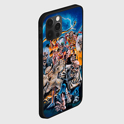 Чехол для iPhone 12 Pro Iron Maiden: Skeletons, цвет: 3D-черный — фото 2