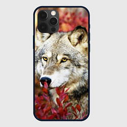 Чехол для iPhone 12 Pro Волк в кустах, цвет: 3D-черный