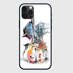 Чехол для iPhone 12 Pro Скрипка, цвет: 3D-черный