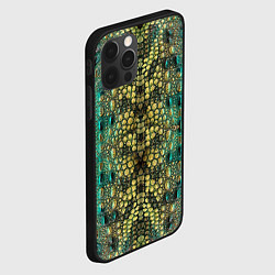 Чехол для iPhone 12 Pro Крокодил, цвет: 3D-черный — фото 2