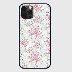 Чехол для iPhone 12 Pro Flower pattern, цвет: 3D-черный