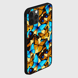 Чехол для iPhone 12 Pro Бабочки, цвет: 3D-черный — фото 2