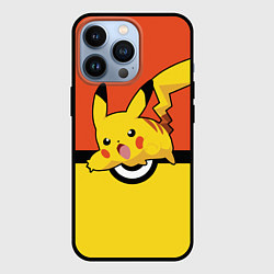 Чехол для iPhone 13 Pro Pikachu, цвет: 3D-черный