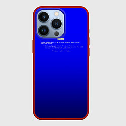 Чехол для iPhone 13 Pro BSOD, цвет: 3D-красный