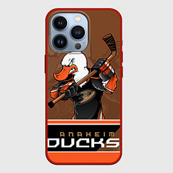Чехол для iPhone 13 Pro Anaheim Ducks, цвет: 3D-красный