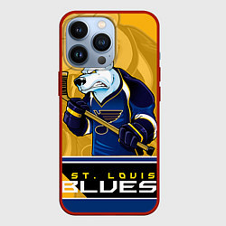 Чехол для iPhone 13 Pro St. Louis Blues, цвет: 3D-красный