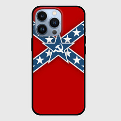 Чехол для iPhone 13 Pro Флаг советской конфедерации, цвет: 3D-черный