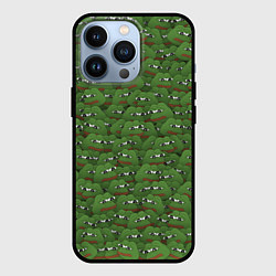 Чехол для iPhone 13 Pro Грустные лягушки, цвет: 3D-черный