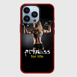 Чехол для iPhone 13 Pro Fitness for life, цвет: 3D-красный