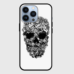 Чехол для iPhone 13 Pro Череп, цвет: 3D-черный