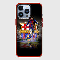 Чехол для iPhone 13 Pro Messi FCB, цвет: 3D-красный