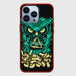 Чехол для iPhone 13 Pro Bring Me The Horizon: Owl, цвет: 3D-красный