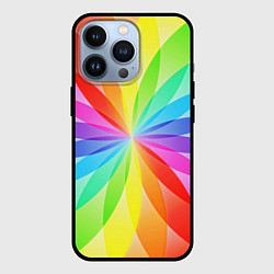 Чехол для iPhone 13 Pro Радуга, цвет: 3D-черный