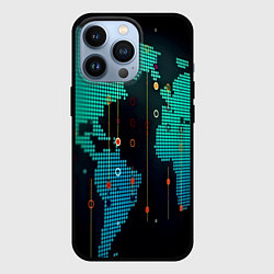 Чехол для iPhone 13 Pro Digital world, цвет: 3D-черный