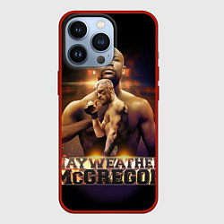 Чехол для iPhone 13 Pro Mayweather vs McGregor, цвет: 3D-красный