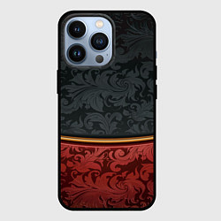 Чехол для iPhone 13 Pro Узоры Black and Red, цвет: 3D-черный