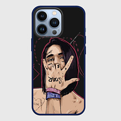 Чехол для iPhone 13 Pro Face Star, цвет: 3D-тёмно-синий