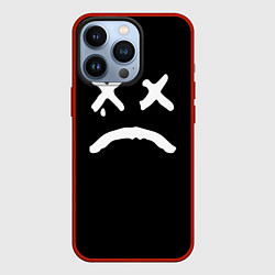 Чехол для iPhone 13 Pro Lil Peep: RIP Smile, цвет: 3D-красный