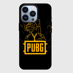 Чехол для iPhone 13 Pro PUBG: Black Soldier, цвет: 3D-черный