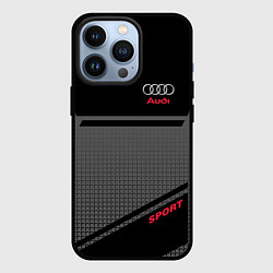 Чехол для iPhone 13 Pro Audi: Crey & Black, цвет: 3D-черный