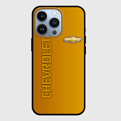 Чехол для iPhone 13 Pro Chevrolet желтый градиент, цвет: 3D-черный