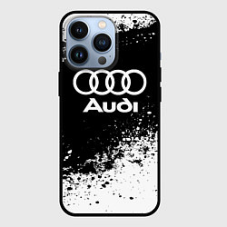 Чехол для iPhone 13 Pro Audi: Black Spray, цвет: 3D-черный