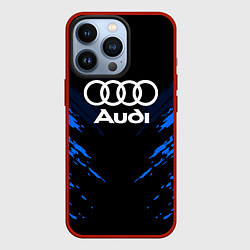 Чехол для iPhone 13 Pro Audi: Blue Anger, цвет: 3D-красный