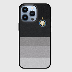 Чехол для iPhone 13 Pro ФК Интер: Серый стиль, цвет: 3D-черный