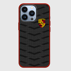 Чехол для iPhone 13 Pro Porsche: Grey Sport, цвет: 3D-красный