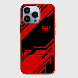 Чехол для iPhone 13 Pro Honda: Techno Sport, цвет: 3D-красный