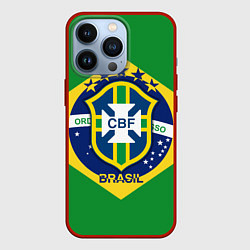 Чехол для iPhone 13 Pro CBF Brazil, цвет: 3D-красный