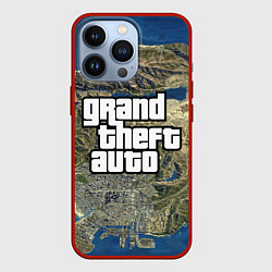 Чехол для iPhone 13 Pro GTA, цвет: 3D-красный