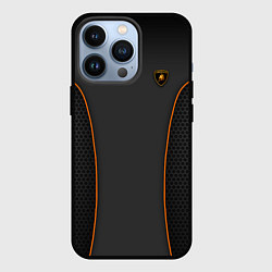 Чехол для iPhone 13 Pro Lamborghini Style, цвет: 3D-черный