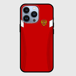 Чехол для iPhone 13 Pro Сборная России, цвет: 3D-черный