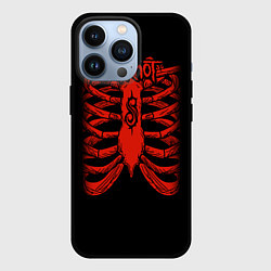 Чехол для iPhone 13 Pro Slipknot Skeleton, цвет: 3D-черный