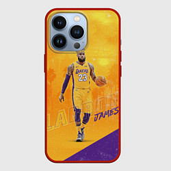 Чехол для iPhone 13 Pro LeBron James: NBA Star, цвет: 3D-красный