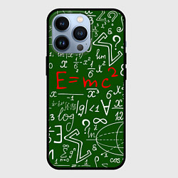 Чехол для iPhone 13 Pro E=mc2: Green Style, цвет: 3D-черный