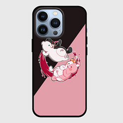 Чехол для iPhone 13 Pro MONOKUMA X MONOMI, цвет: 3D-черный