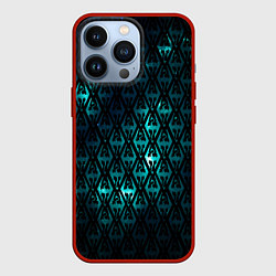 Чехол для iPhone 13 Pro TES: Blue Pattern, цвет: 3D-красный